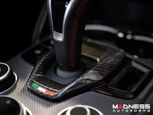 Alfa Romeo Giulia Shift Gate Trim Panel - Carbon Fiber - 2020+ - Feroce Carbon